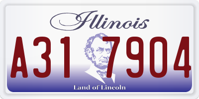 IL license plate A317904