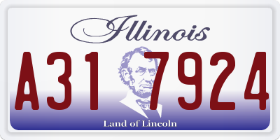 IL license plate A317924