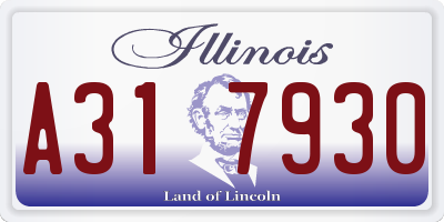 IL license plate A317930