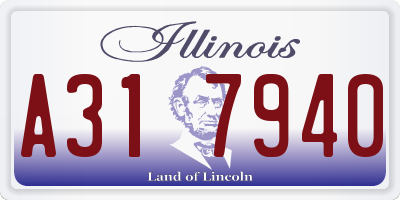 IL license plate A317940