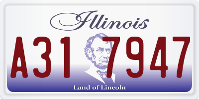 IL license plate A317947