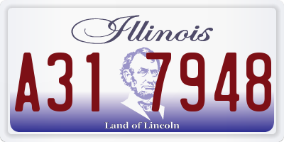 IL license plate A317948
