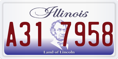 IL license plate A317958