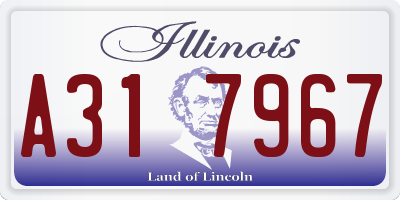IL license plate A317967