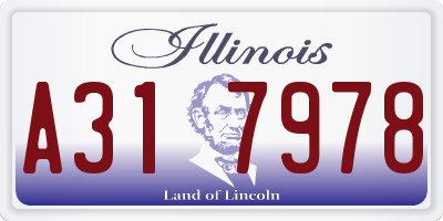 IL license plate A317978