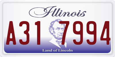 IL license plate A317994
