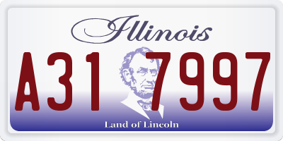 IL license plate A317997