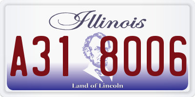 IL license plate A318006