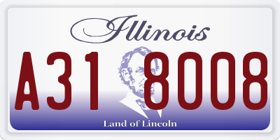 IL license plate A318008