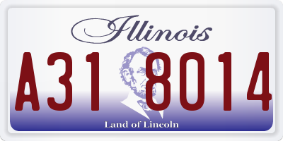 IL license plate A318014
