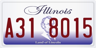 IL license plate A318015