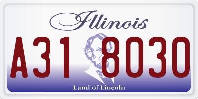 IL license plate A318030
