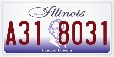 IL license plate A318031