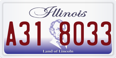 IL license plate A318033