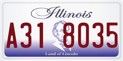 IL license plate A318035