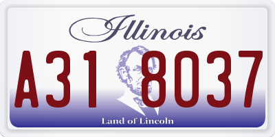IL license plate A318037