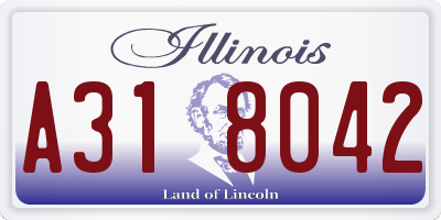 IL license plate A318042