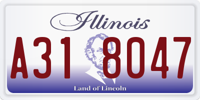 IL license plate A318047