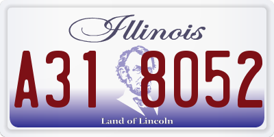 IL license plate A318052