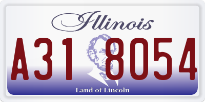 IL license plate A318054
