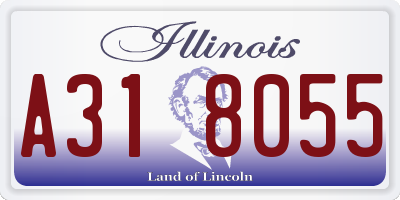 IL license plate A318055