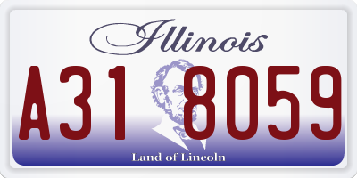 IL license plate A318059