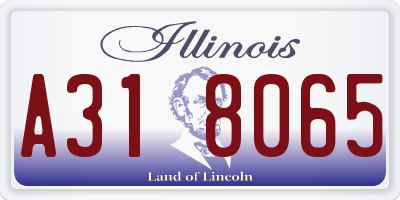 IL license plate A318065