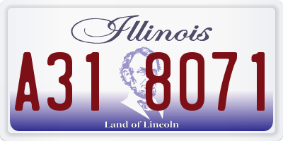 IL license plate A318071