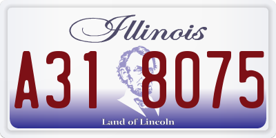 IL license plate A318075