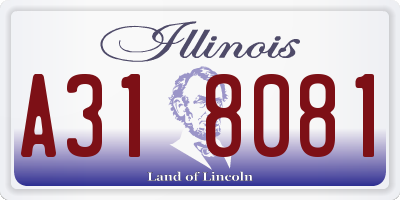 IL license plate A318081
