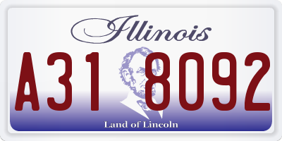IL license plate A318092