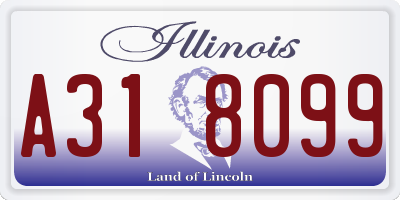 IL license plate A318099
