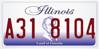 IL license plate A318104