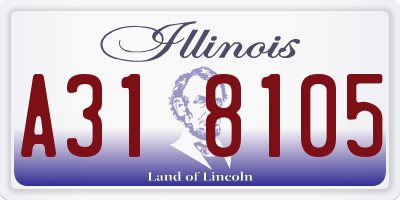 IL license plate A318105