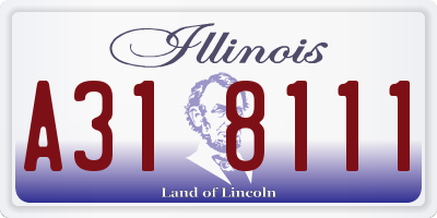 IL license plate A318111