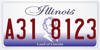 IL license plate A318123