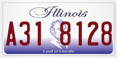 IL license plate A318128