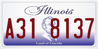 IL license plate A318137