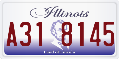IL license plate A318145