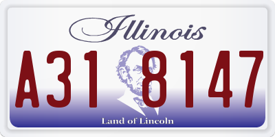 IL license plate A318147