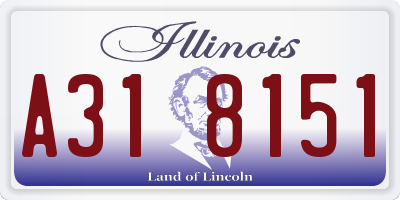 IL license plate A318151