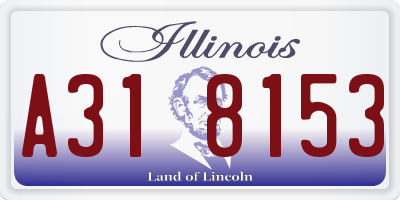 IL license plate A318153