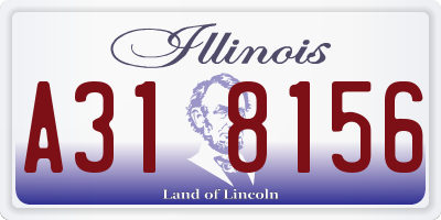 IL license plate A318156
