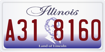 IL license plate A318160