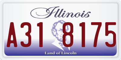 IL license plate A318175