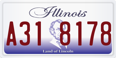 IL license plate A318178