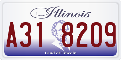 IL license plate A318209