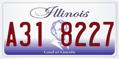IL license plate A318227