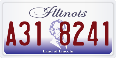IL license plate A318241