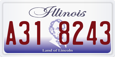 IL license plate A318243